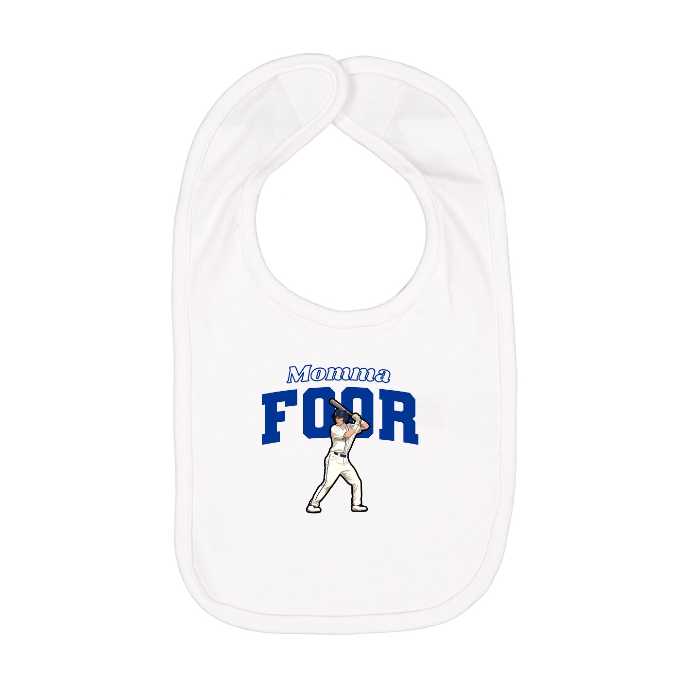 Infant Bib — Mothers Day Block in White