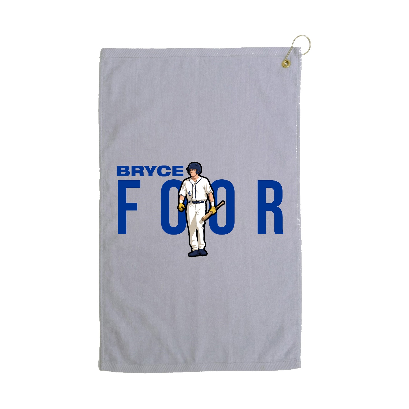 Golf Towel — Player Name in Grey