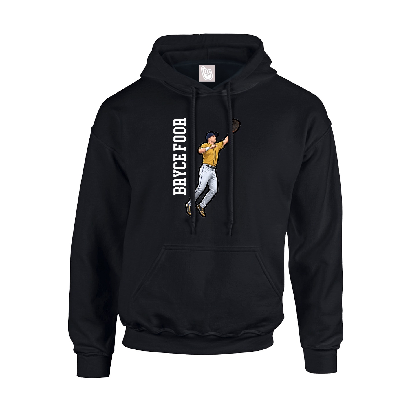 Youth Hoodie — Name Vertical in Black