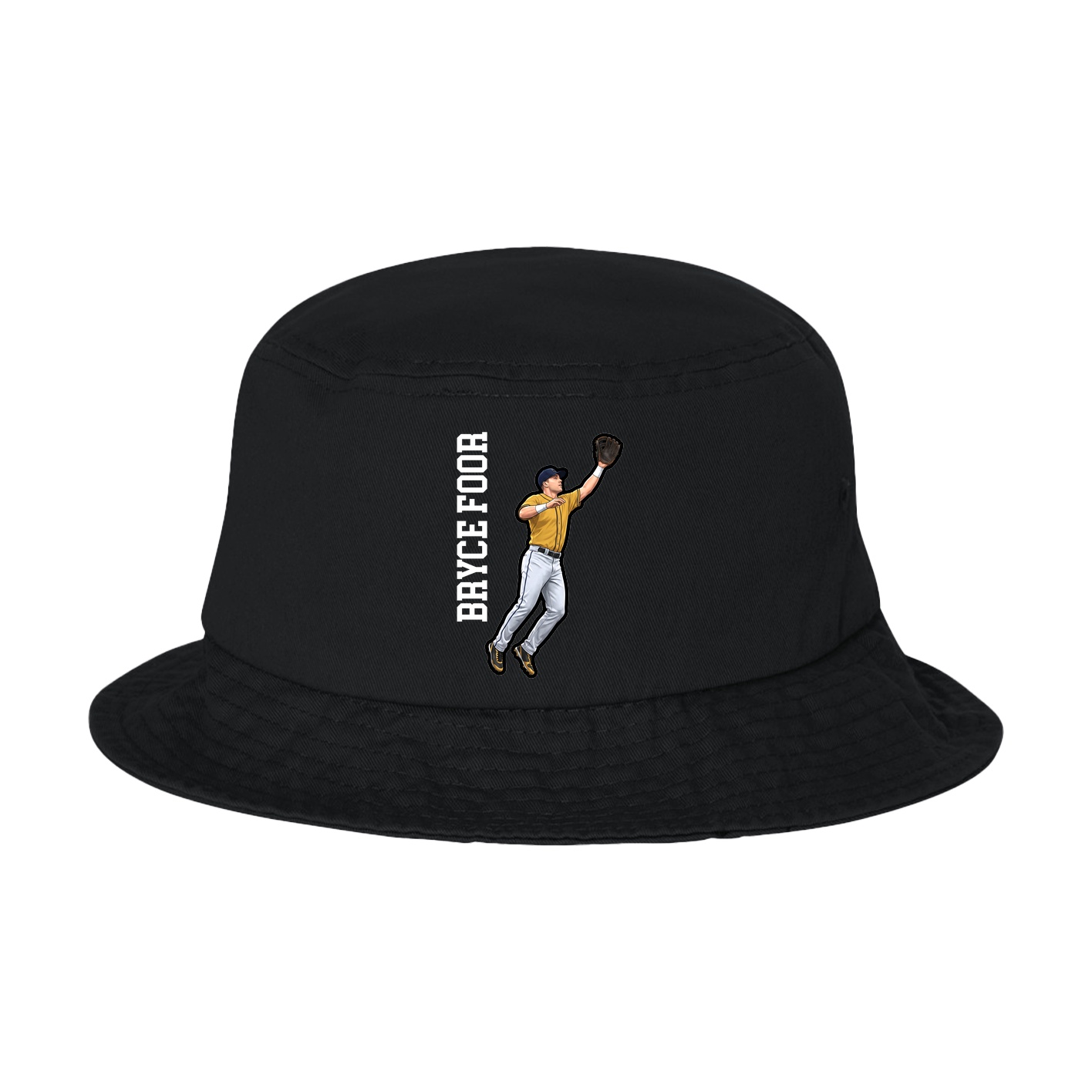 Bucket Cap — Name Vertical in Black