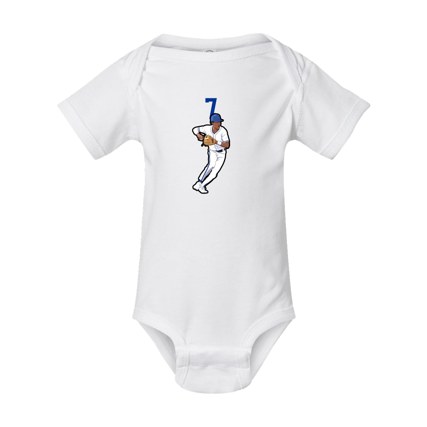 Baby Onesie — Number Top in White