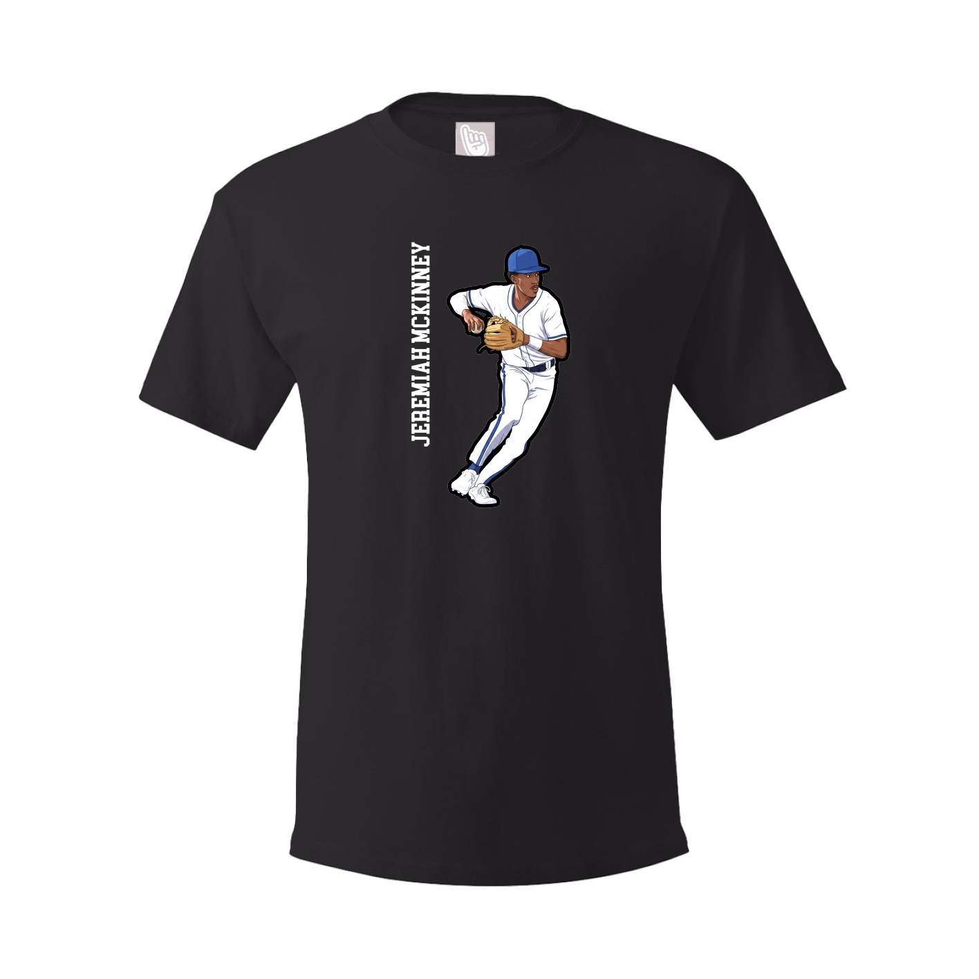 Youth Tee — Name Vertical in Black