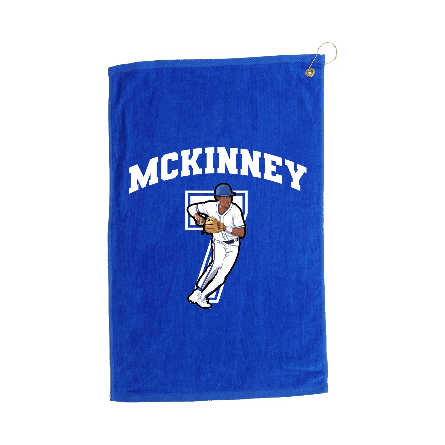 Golf Towel — Number in Royal
