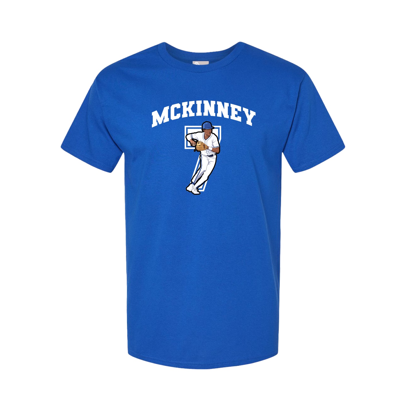 Youth Tee — Number in Royal