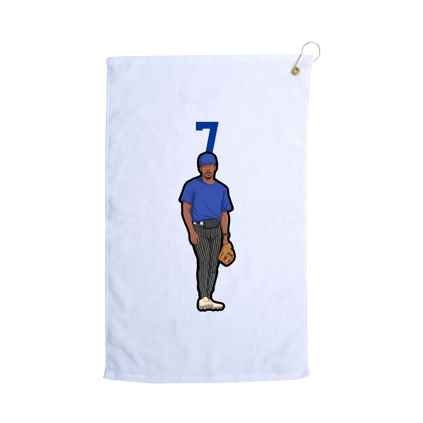 Golf Towel — Number Top in White