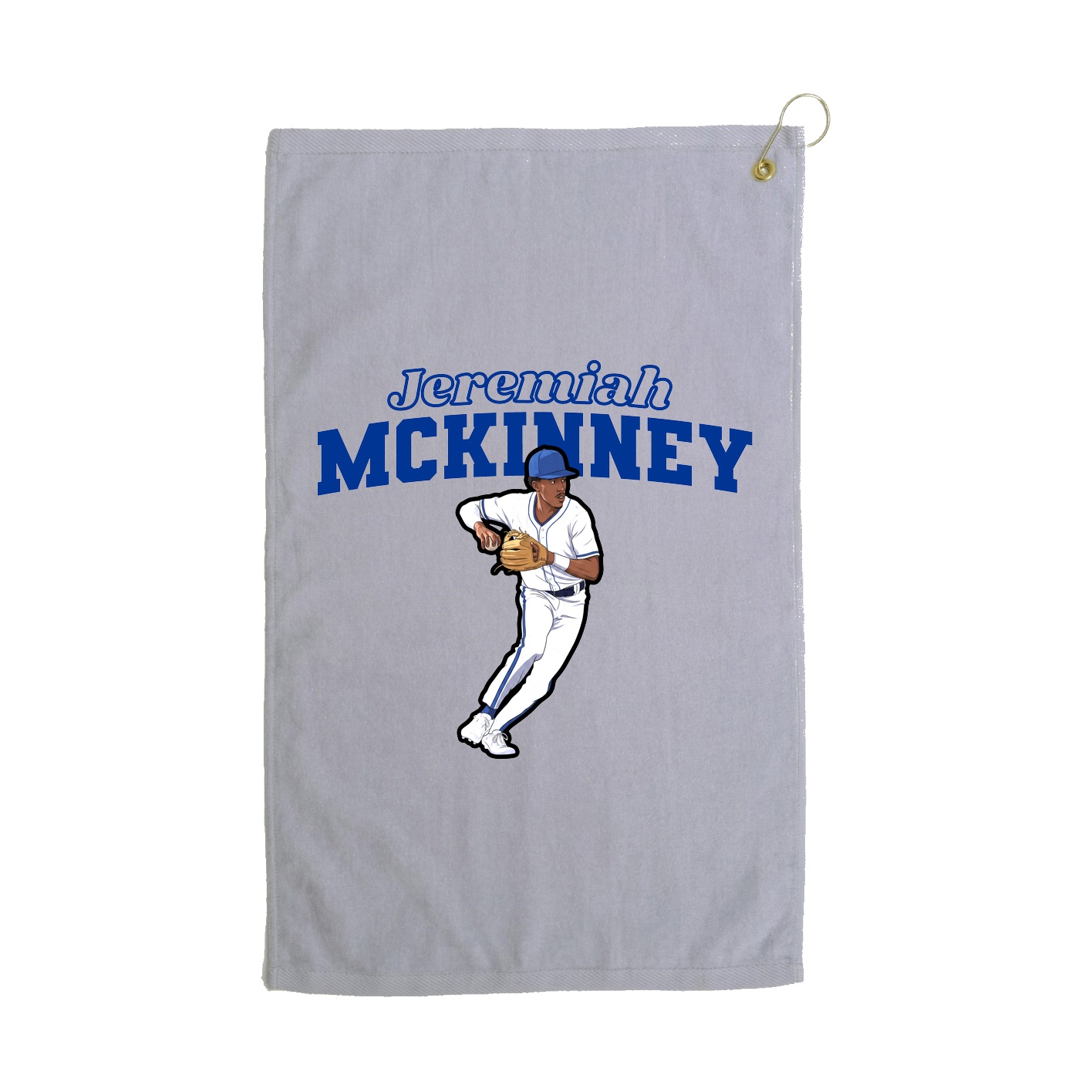 Golf Towel — Name Arch in Grey