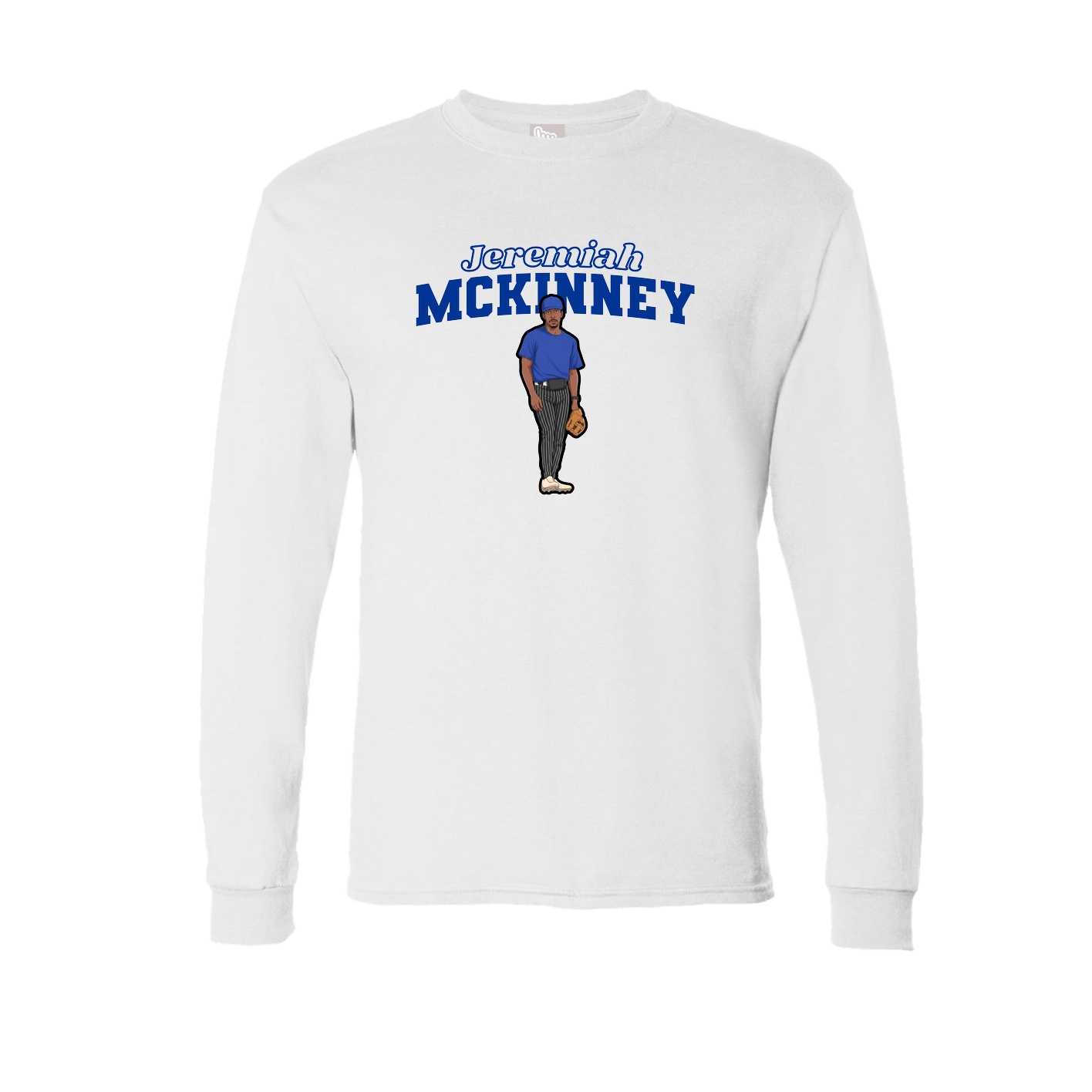 Long Sleeve Tee — Name Arch in White