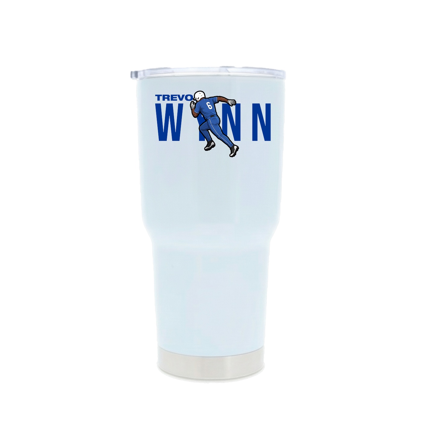 30oz Stainless Steel Tumbler — Player Name in White