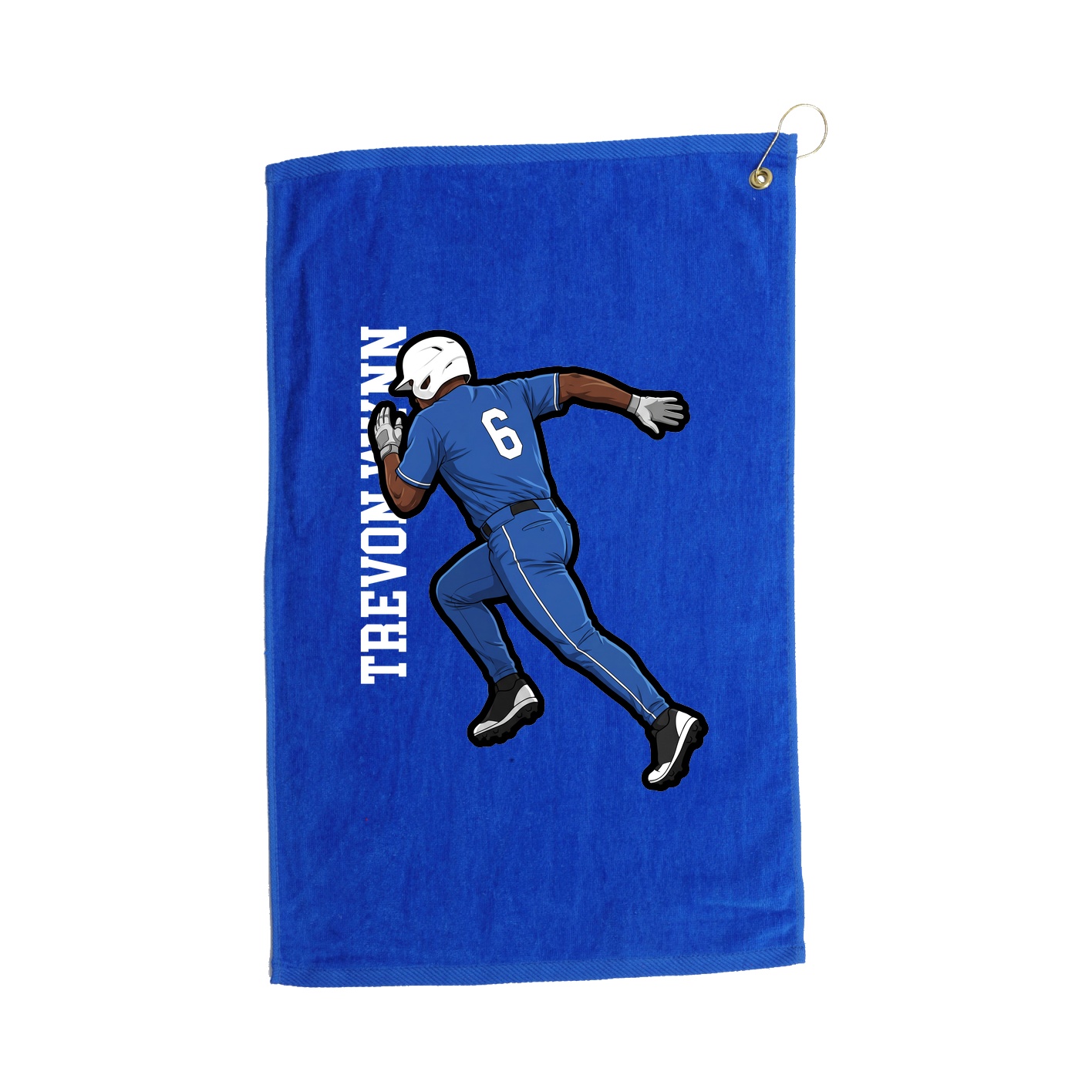 Golf Towel — Name Vertical in Royal