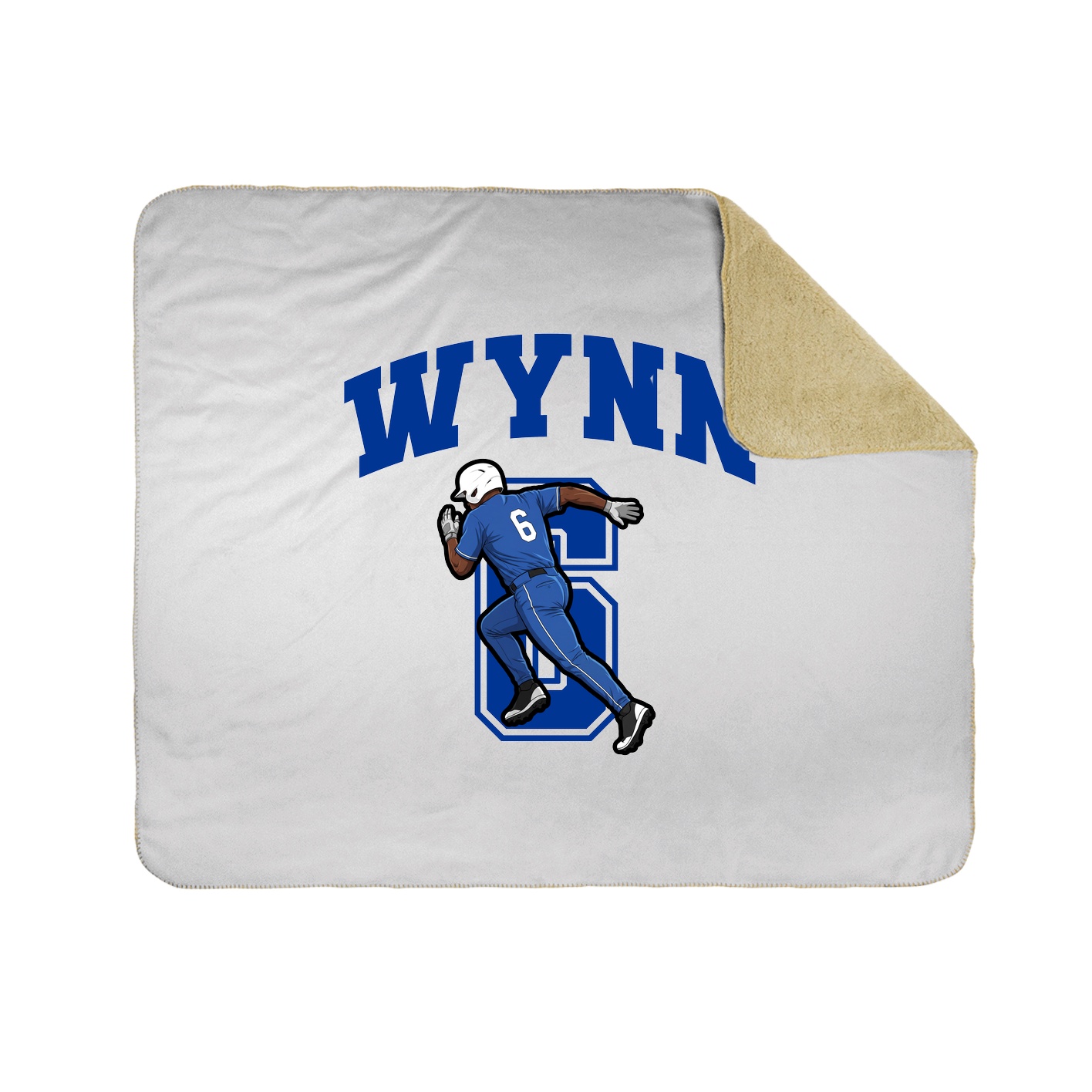 Throw Blanket — Number in White