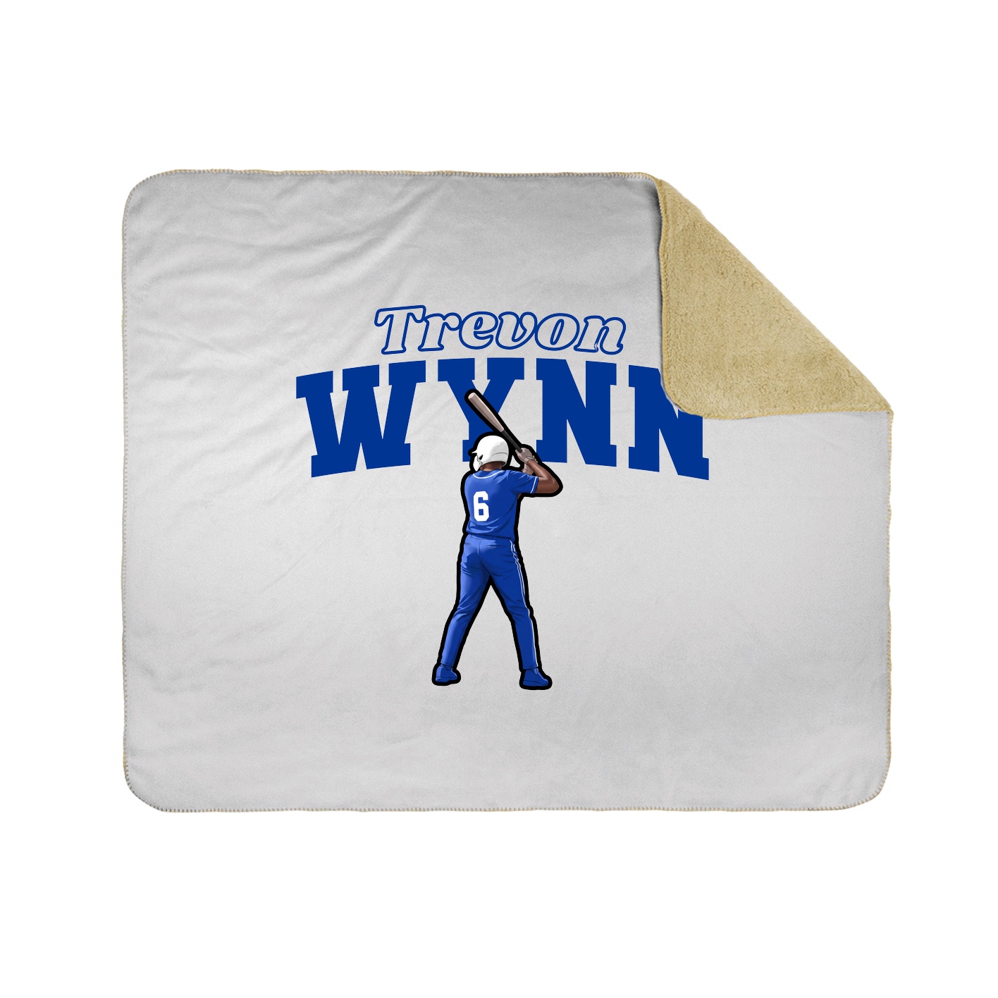 Throw Blanket — Name Arch in White