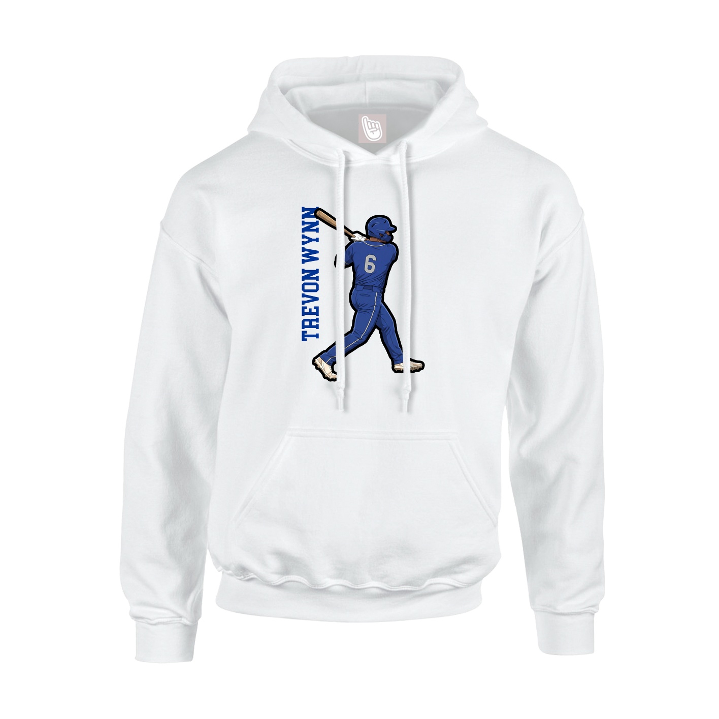 Hoodie — Name Vertical in White