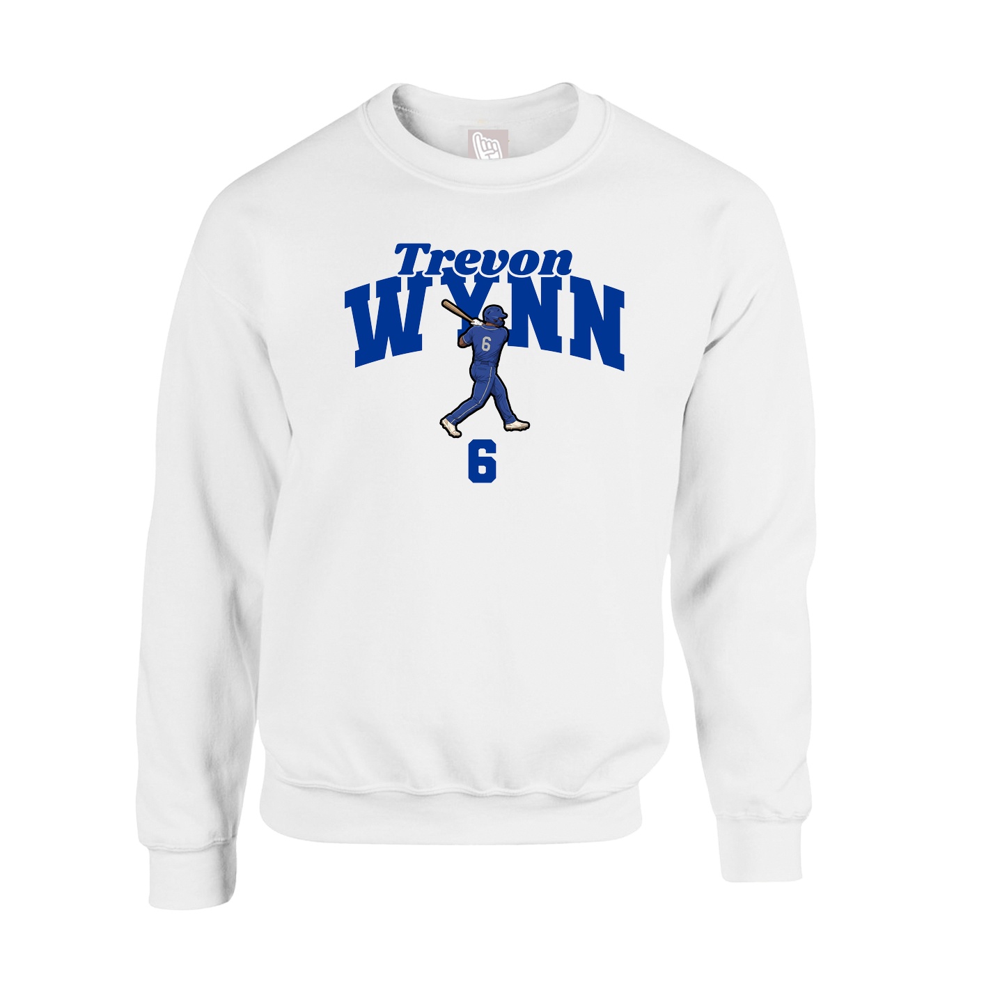 Fleece Crew — Signature Arch in White