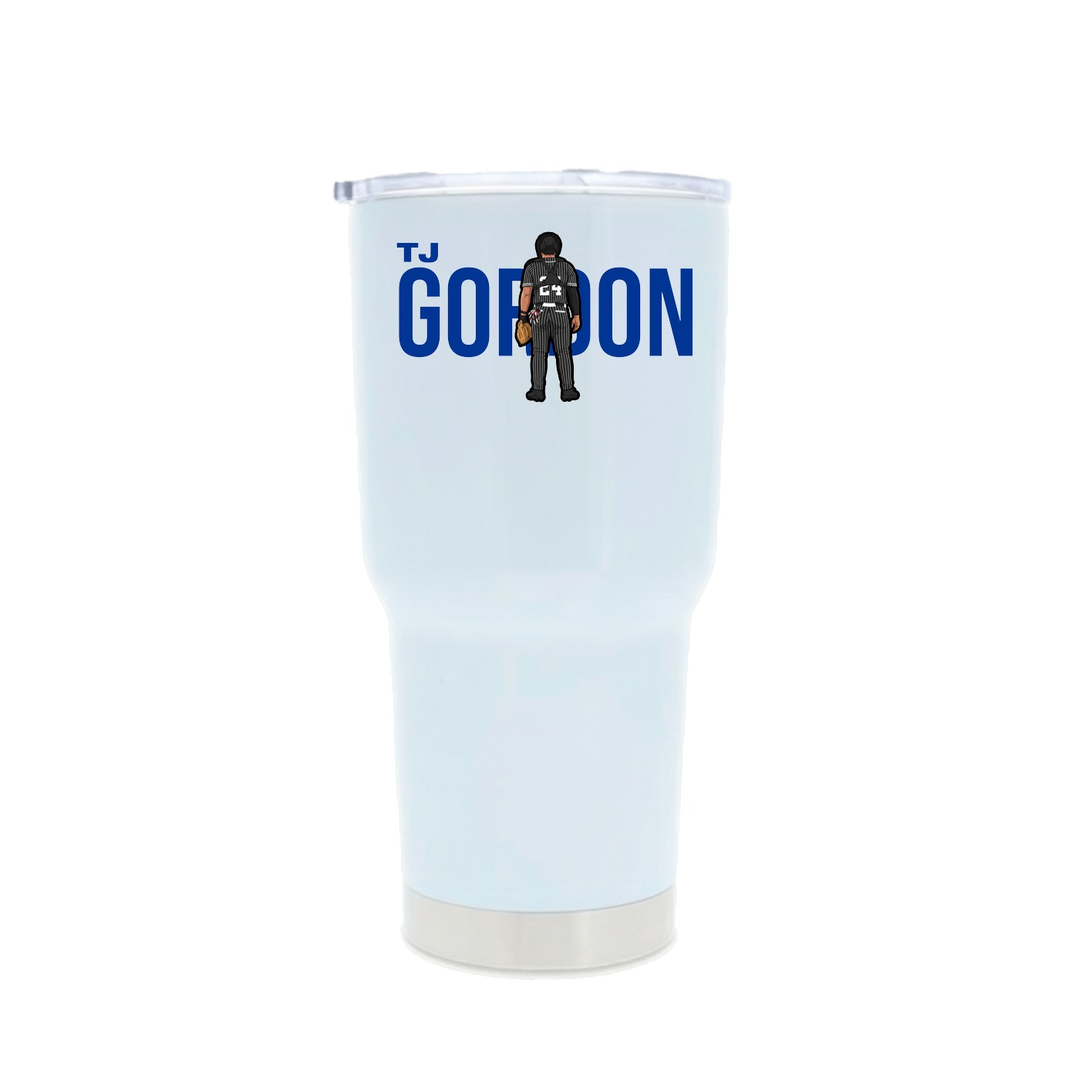 30oz Stainless Steel Tumbler — Player Name in White