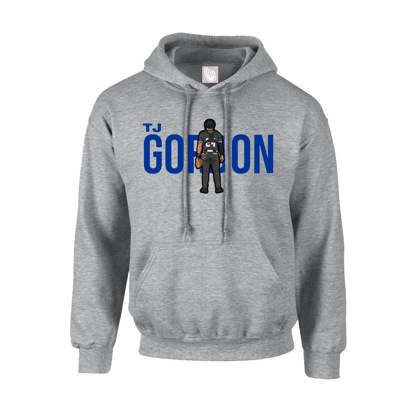 Youth Hoodie — Player Name in Grey