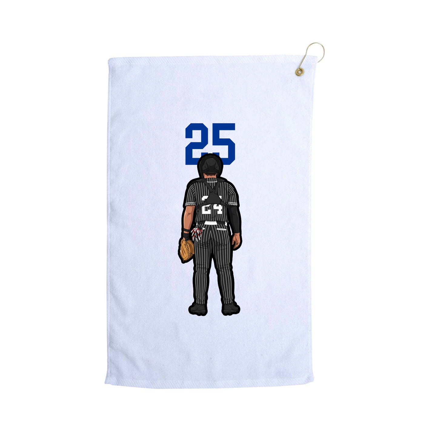 Golf Towel — Number Top in White
