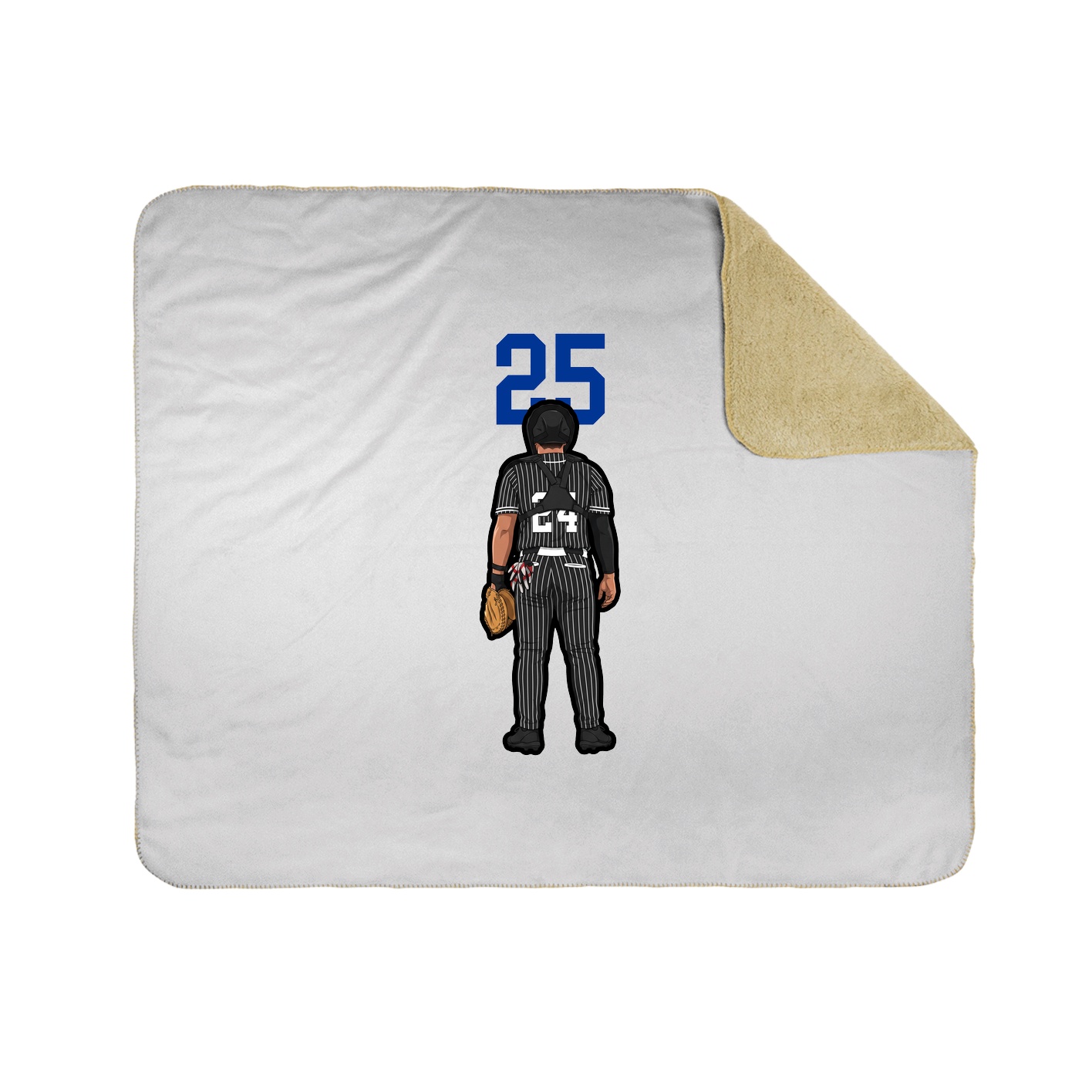 Throw Blanket — Number Top in White