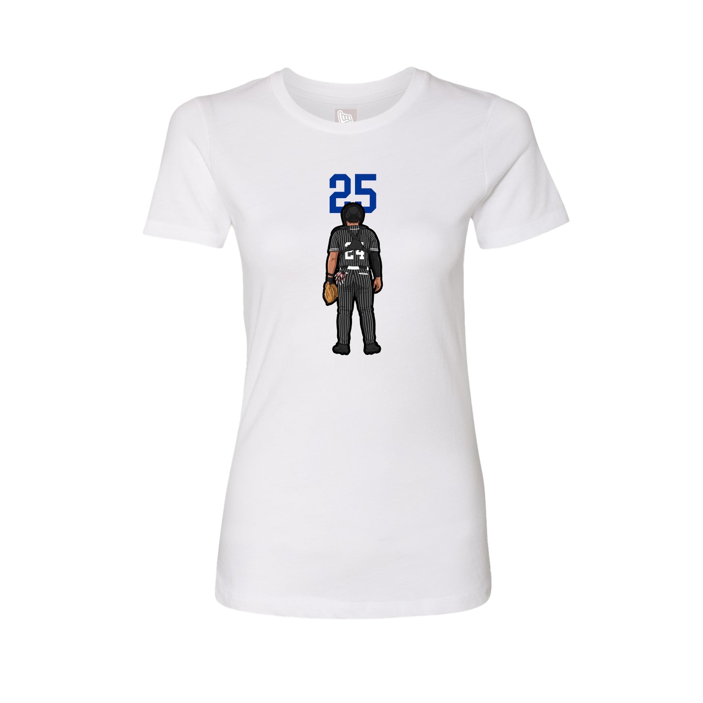Fitted Women's Tee — Number Top in White