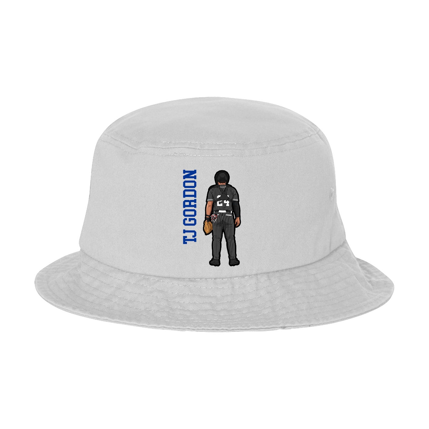 Bucket Cap — Name Vertical in White
