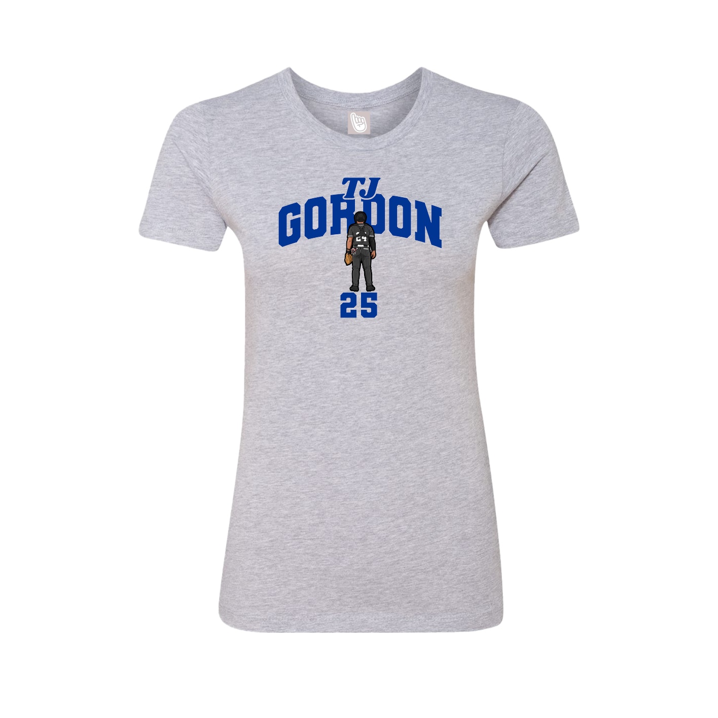 Fitted Women's Tee — Signature Arch in Grey
