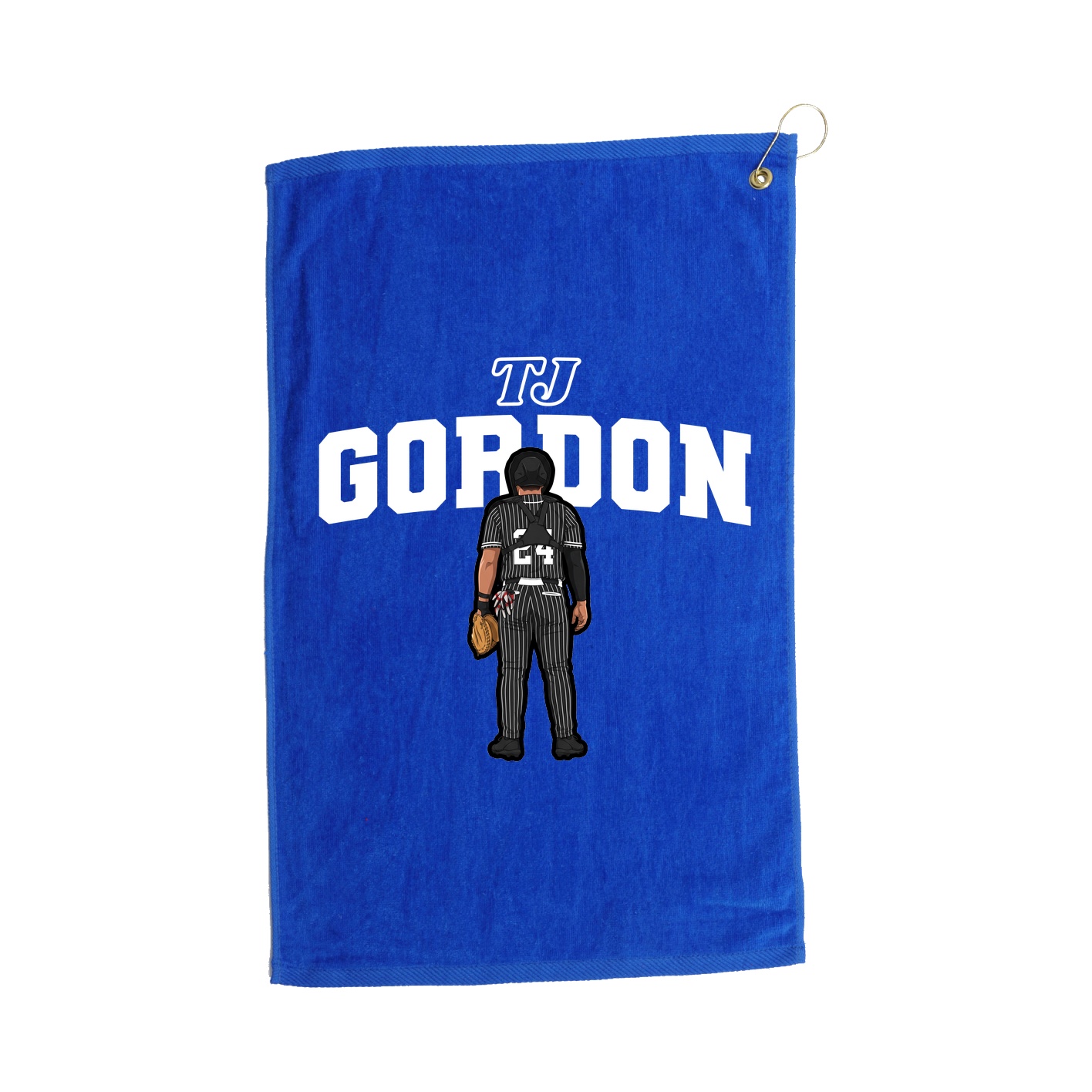 Golf Towel — Name Arch in Royal