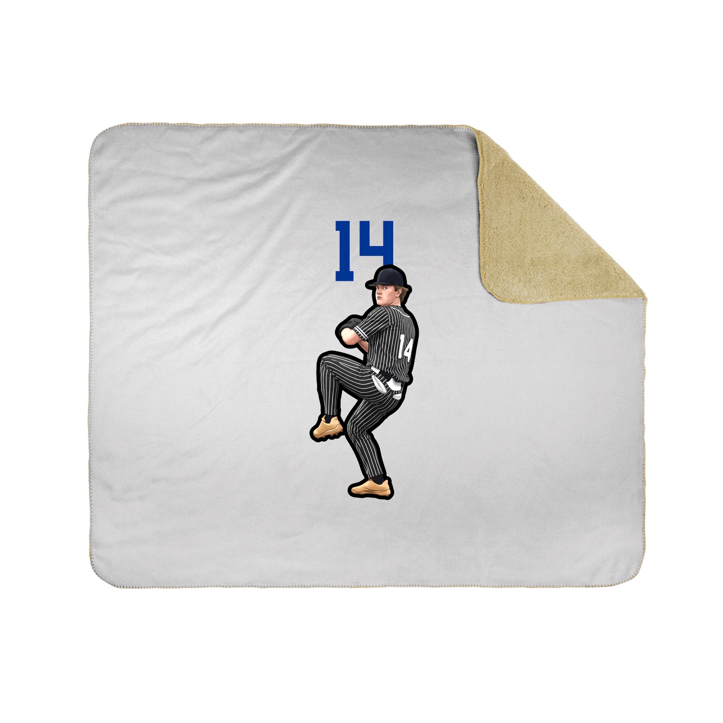 Throw Blanket — Number Top in White