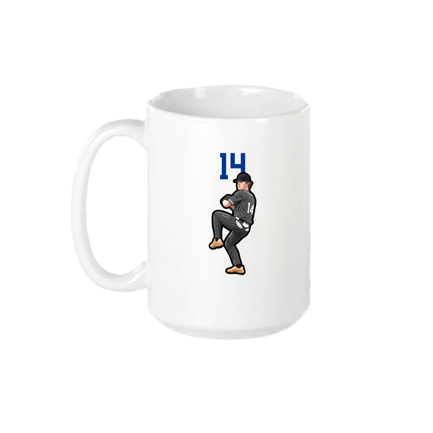 15oz Coffee Mug — Number Top in White