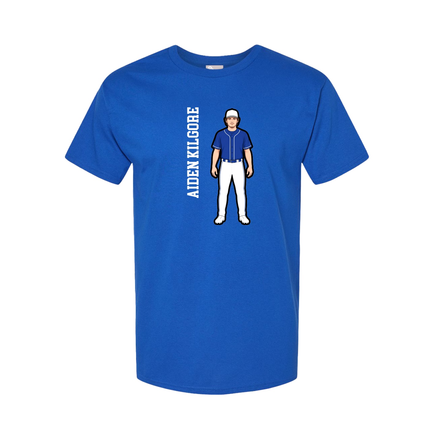 Tee — Name Vertical in Royal