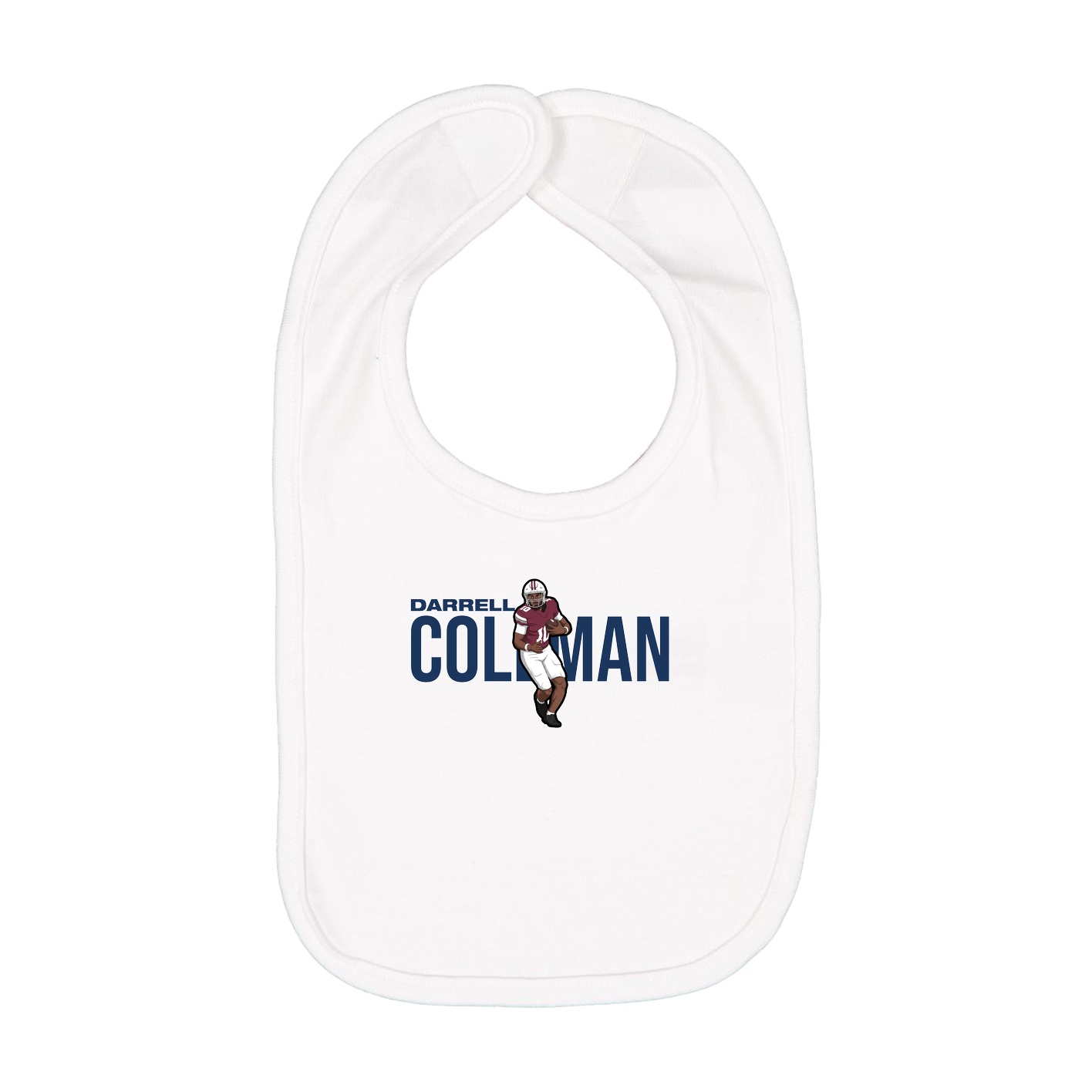 Infant Bib — Player Name in White