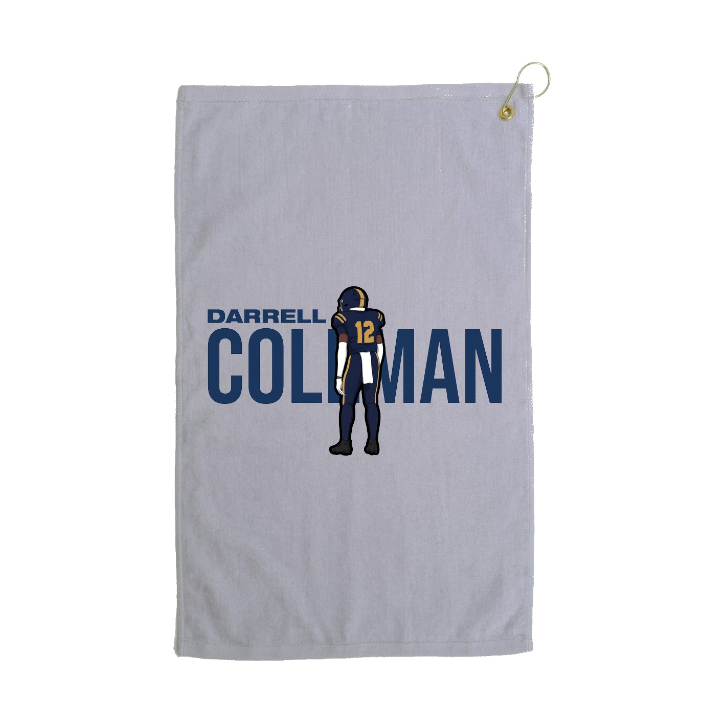 Golf Towel — Player Name in Grey
