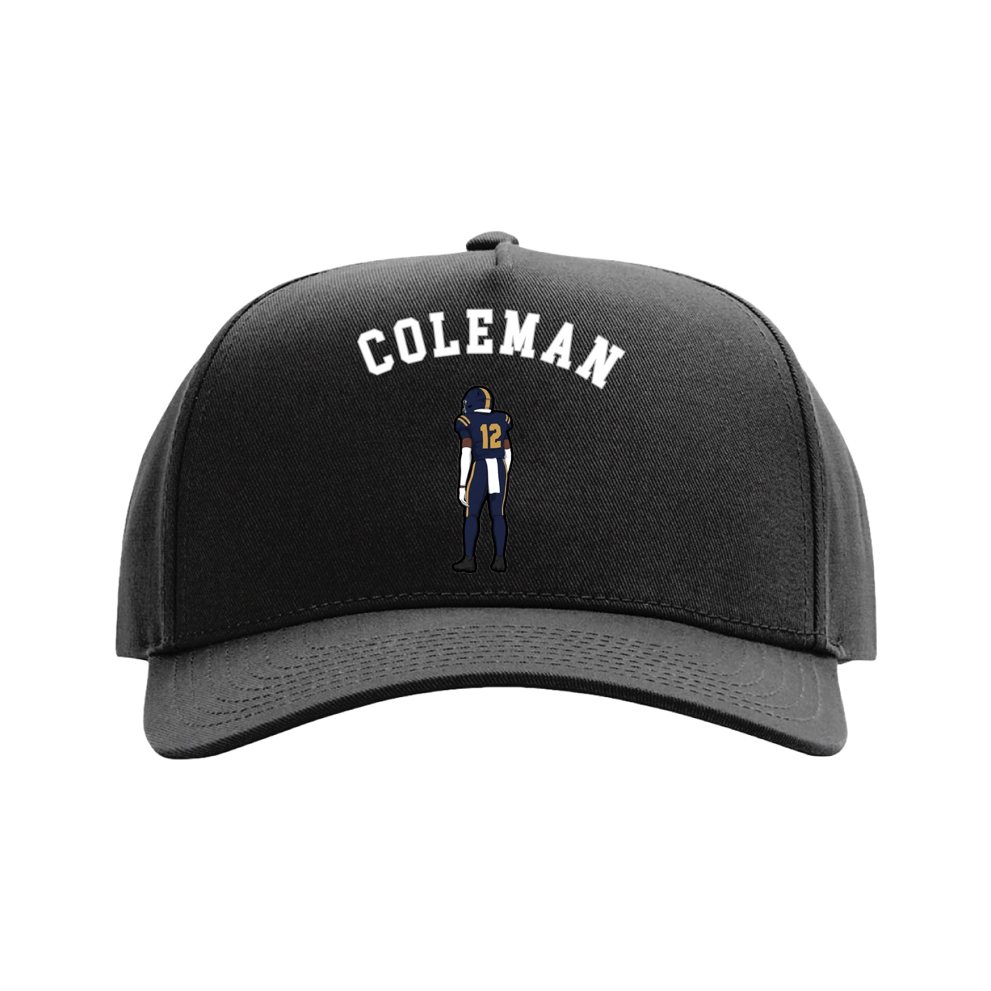 Full Fabric Five-Panel Champ Cap — Shirsey Arch in Black