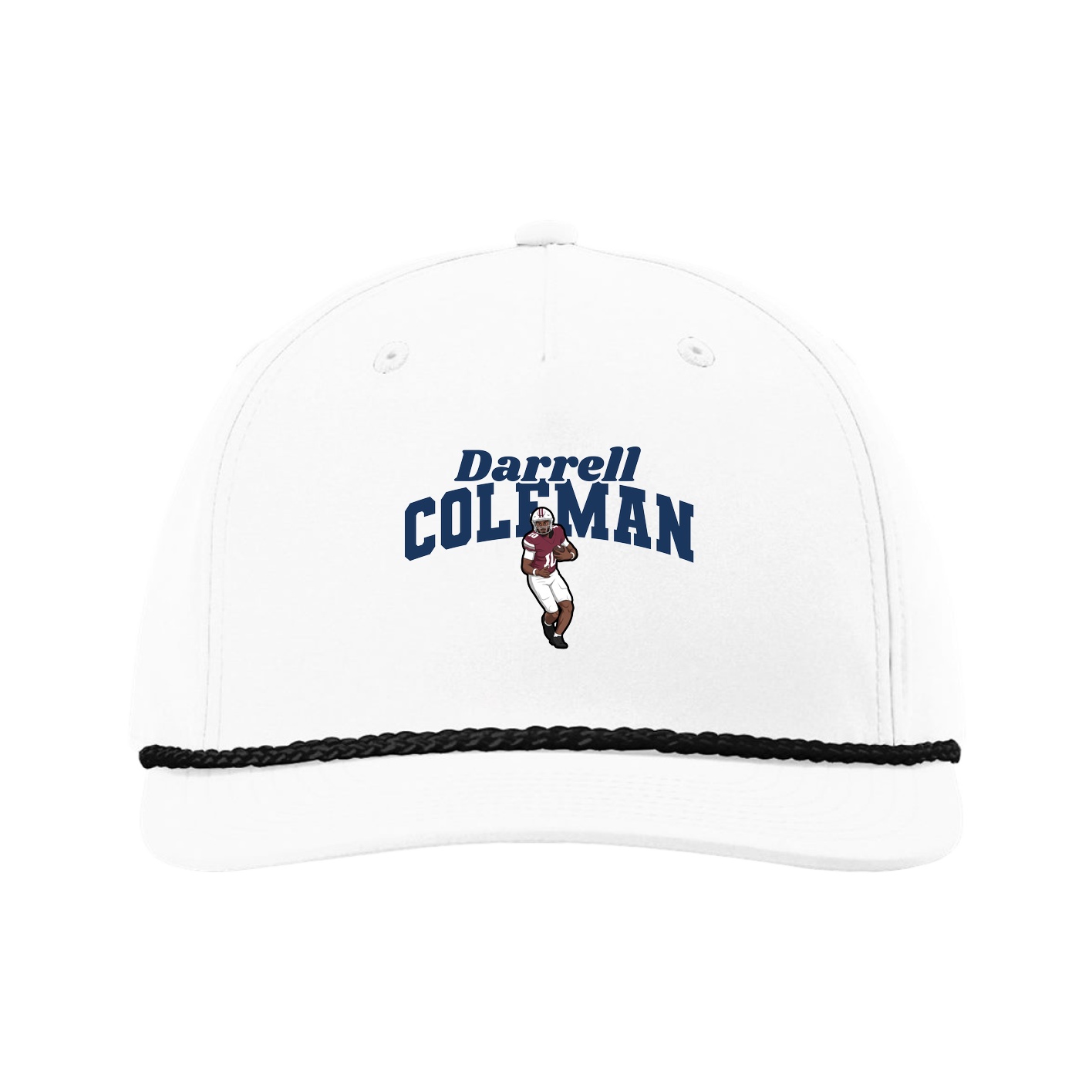 Five-Panel Classic Rope Cap — Signature Arch in White