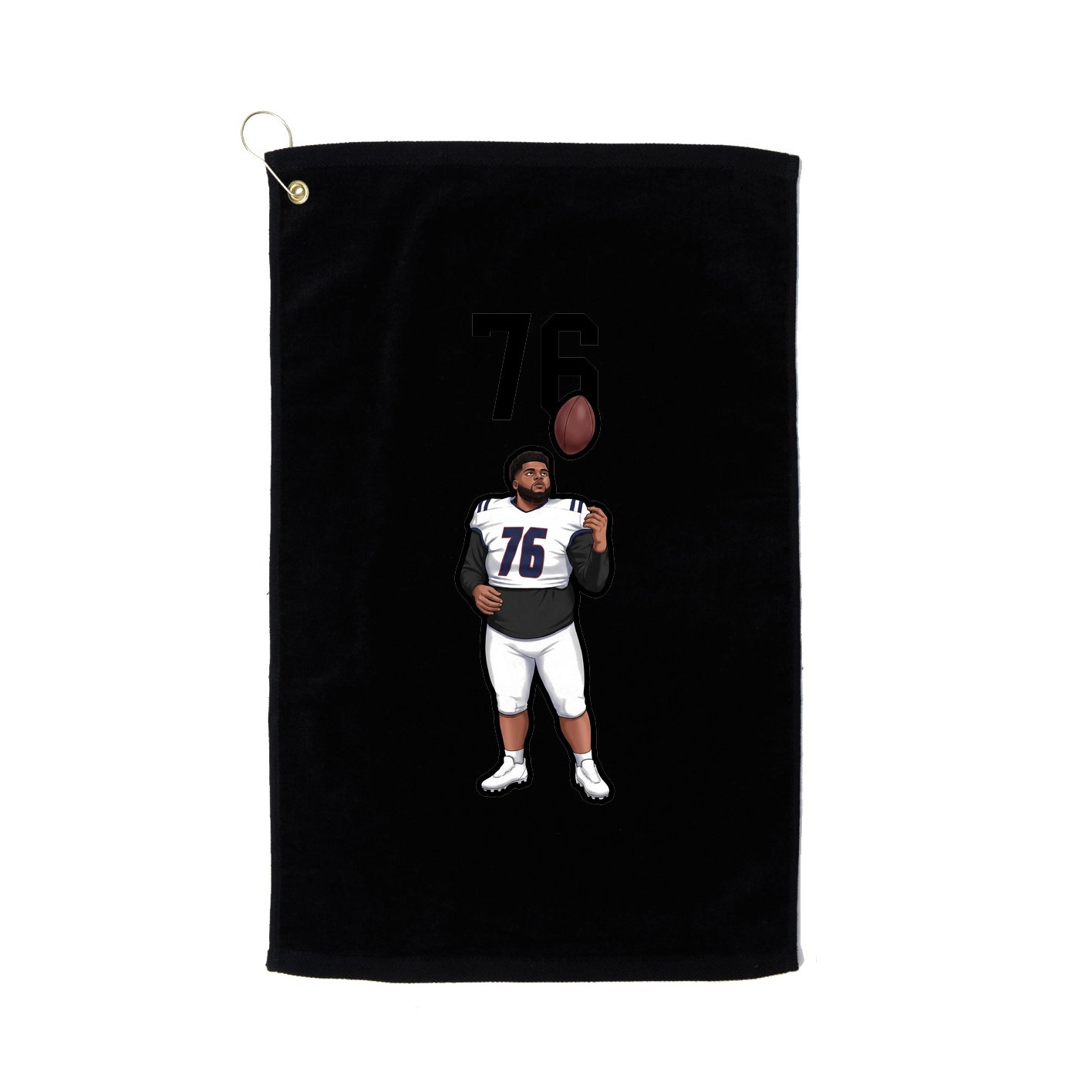 Golf Towel — Number Top in Black