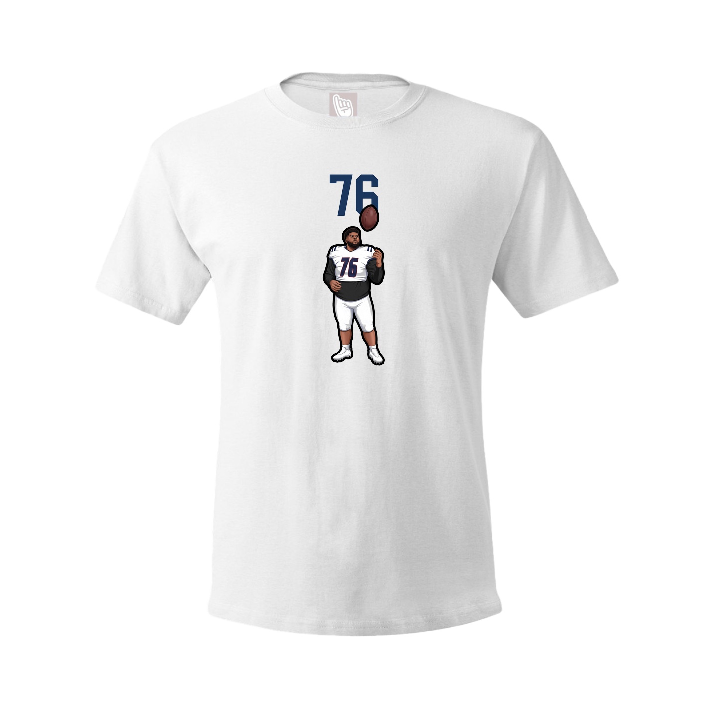 Youth Tee — Number Top in White