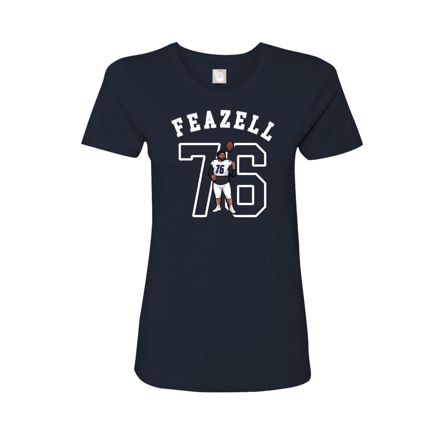 Fitted Women's Tee — Shirsey Arch in Navy