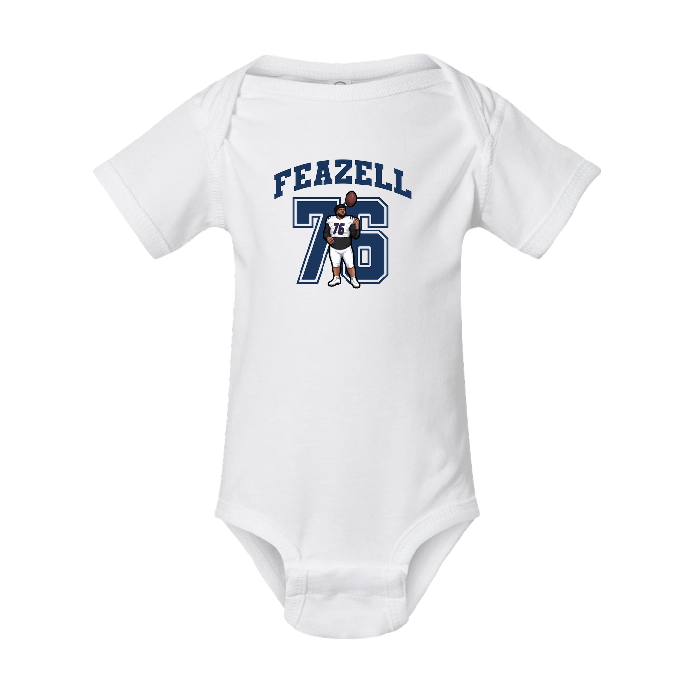 Baby Onesie — Number in White