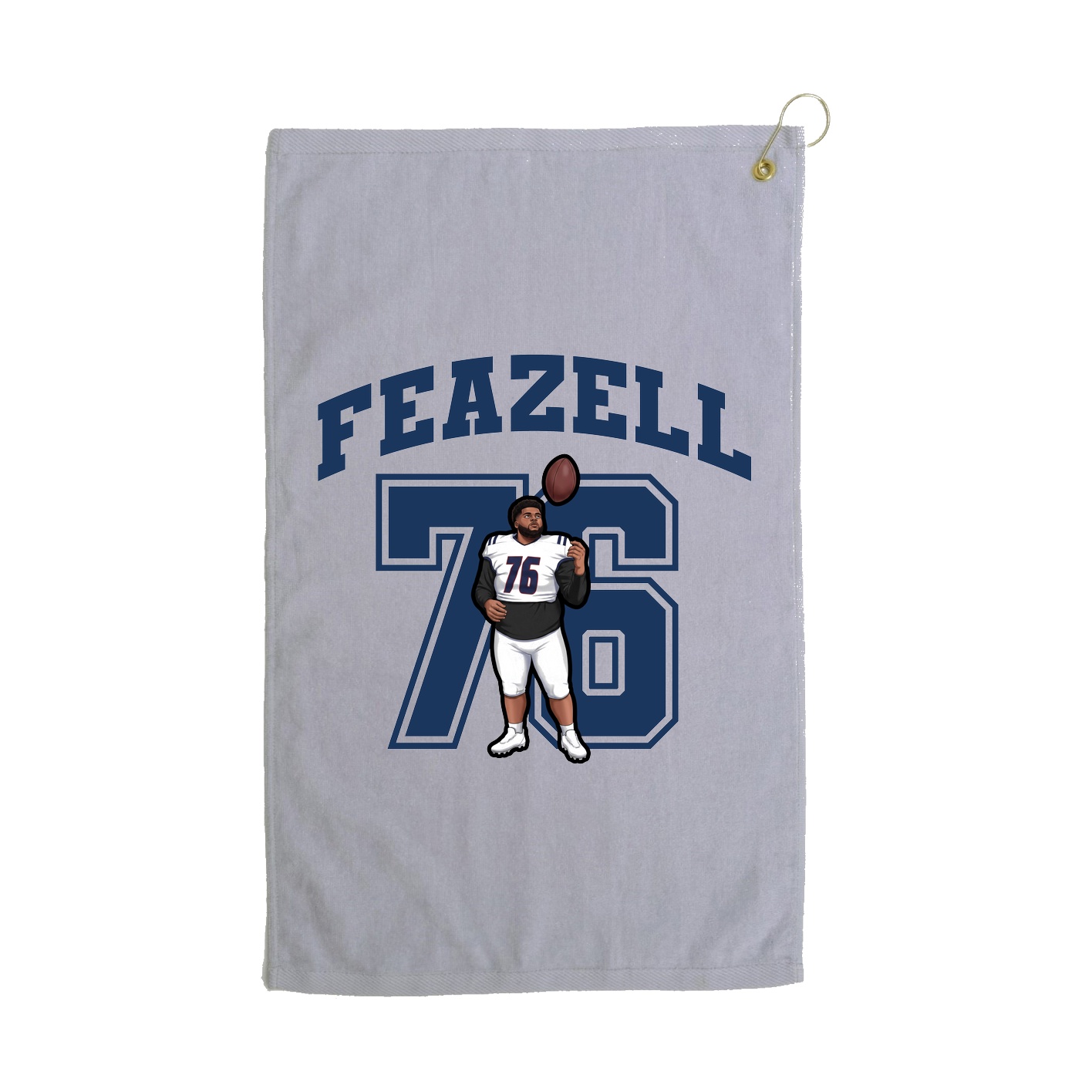 Golf Towel — Number in Grey