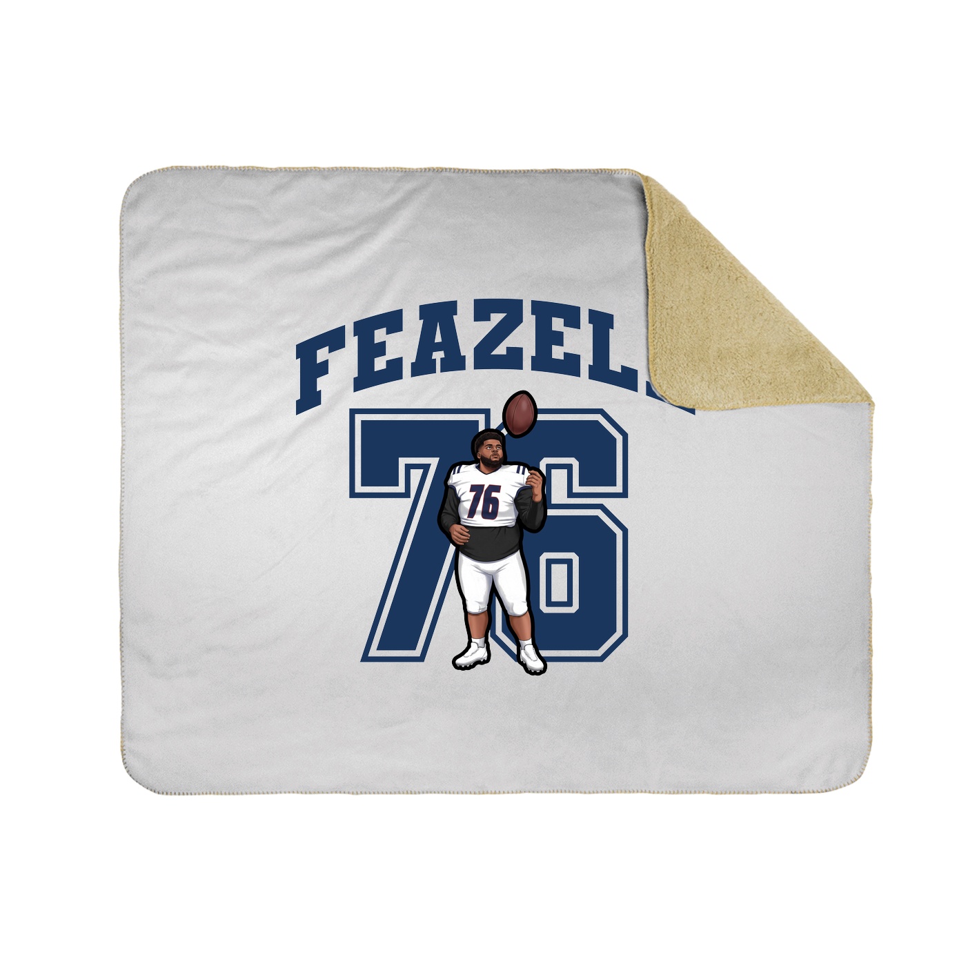 Throw Blanket — Number in White