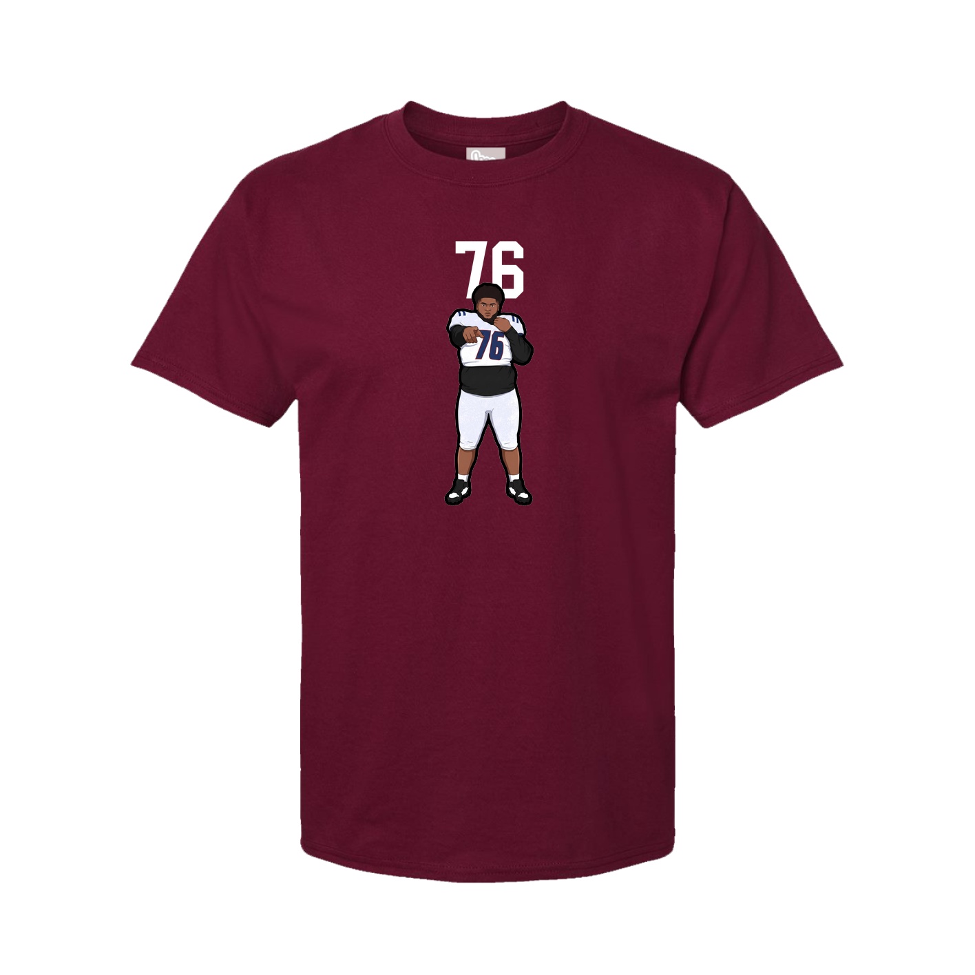 Youth Tee — Number Top in Cardinal