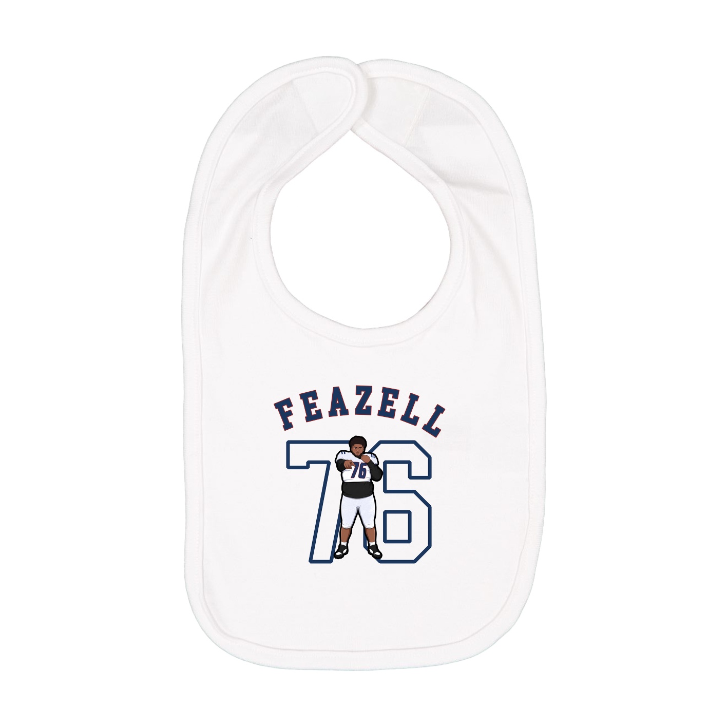 Infant Bib — Shirsey Arch in White