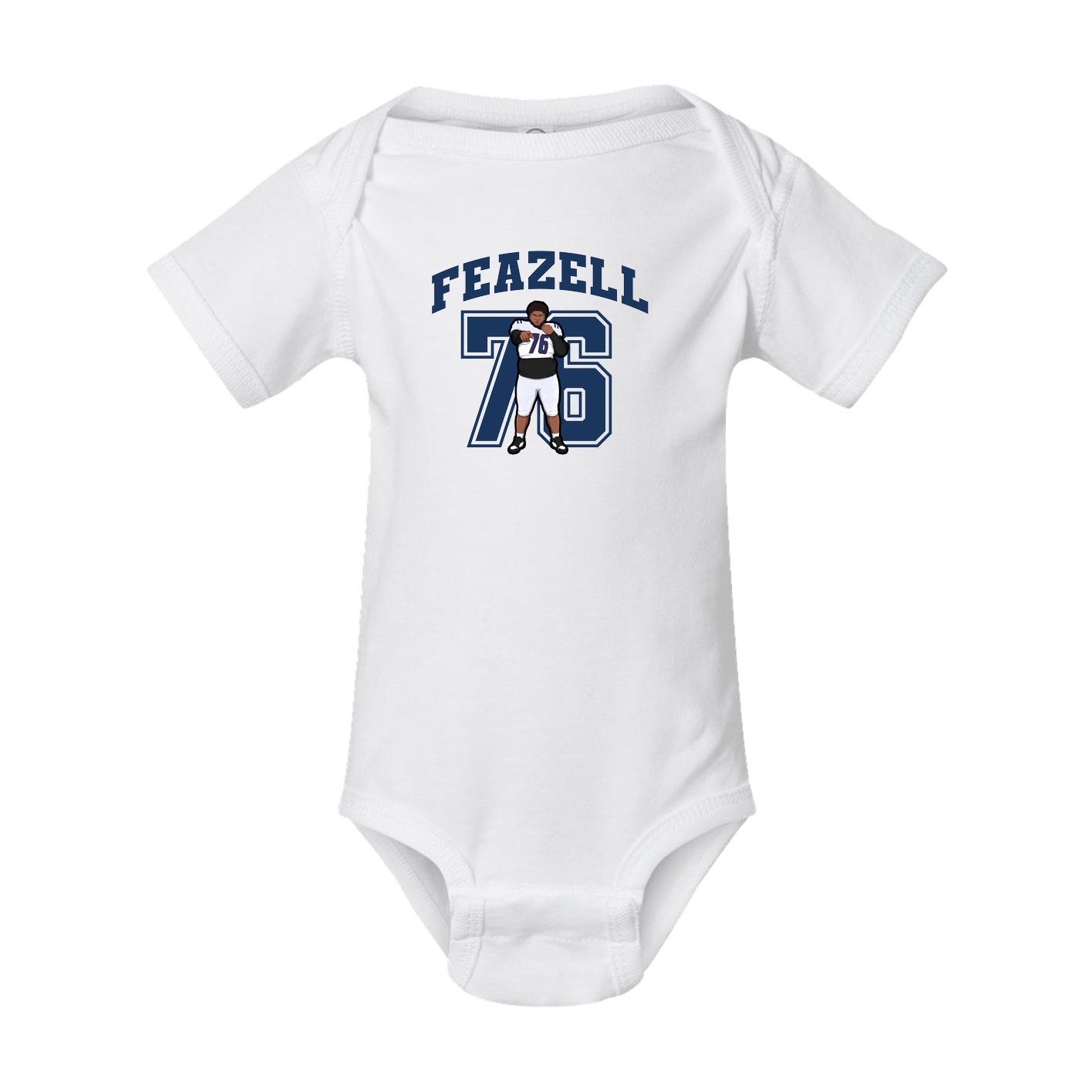 Baby Onesie — Number in White