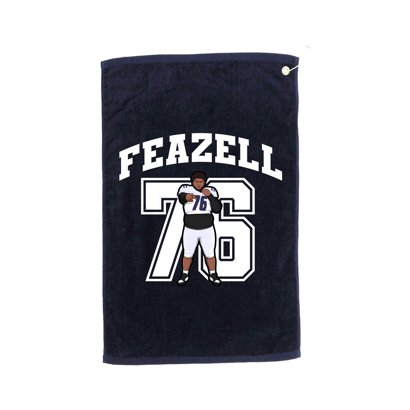 Golf Towel — Number in Navy