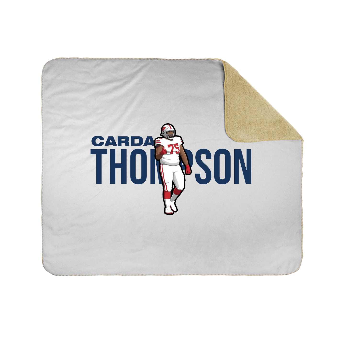 Throw Blanket — Player Name in White