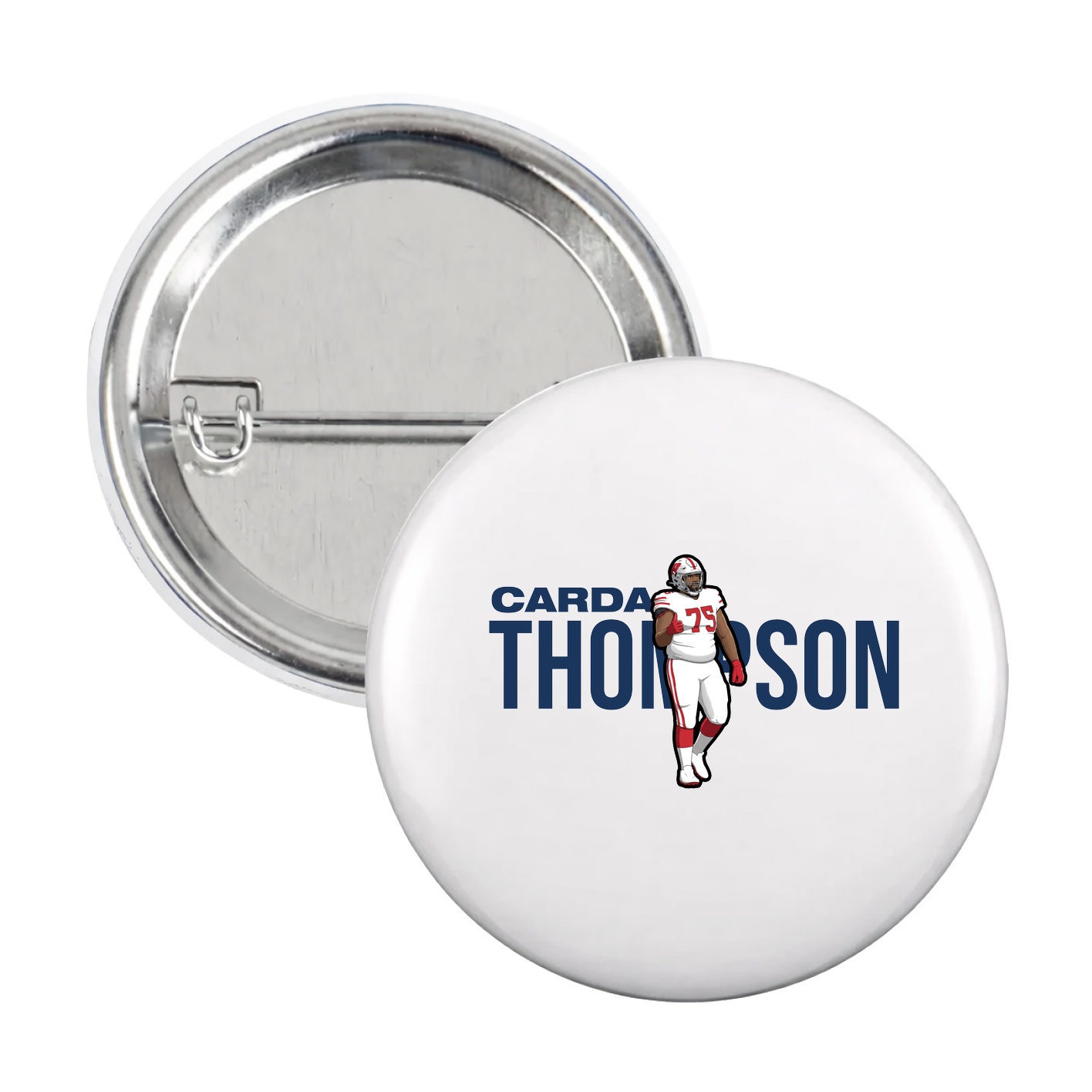 Game Day Button — Player Name in White