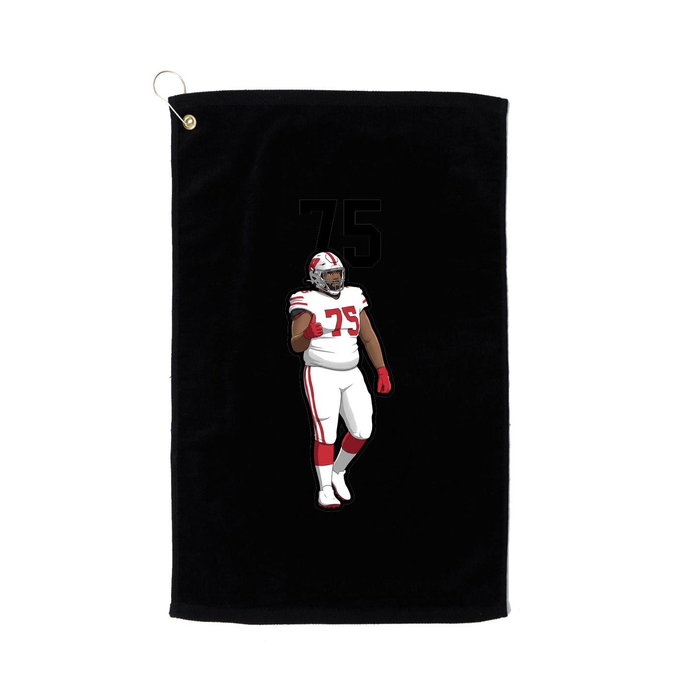 Golf Towel — Number Top in Black