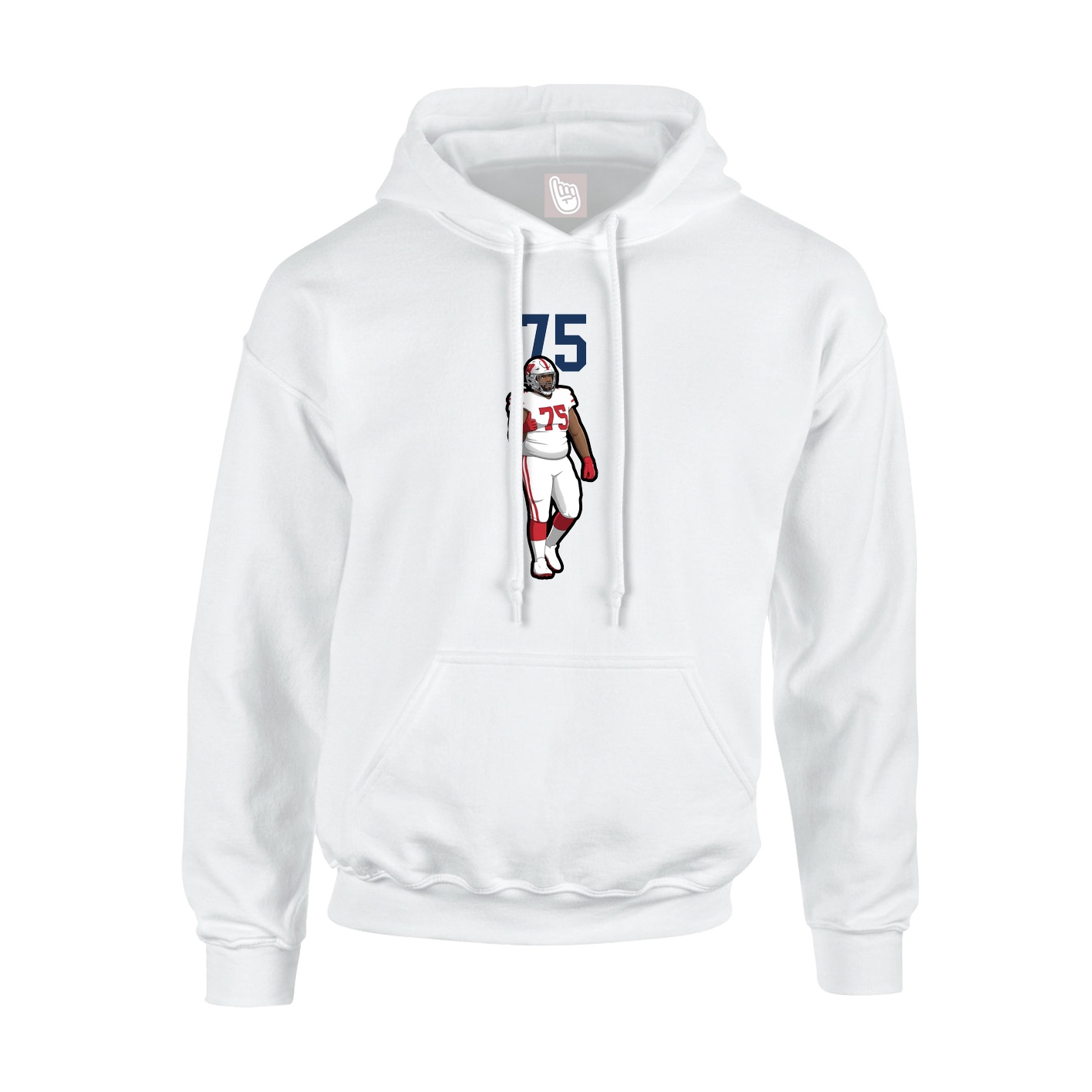 Hoodie — Number Top in White
