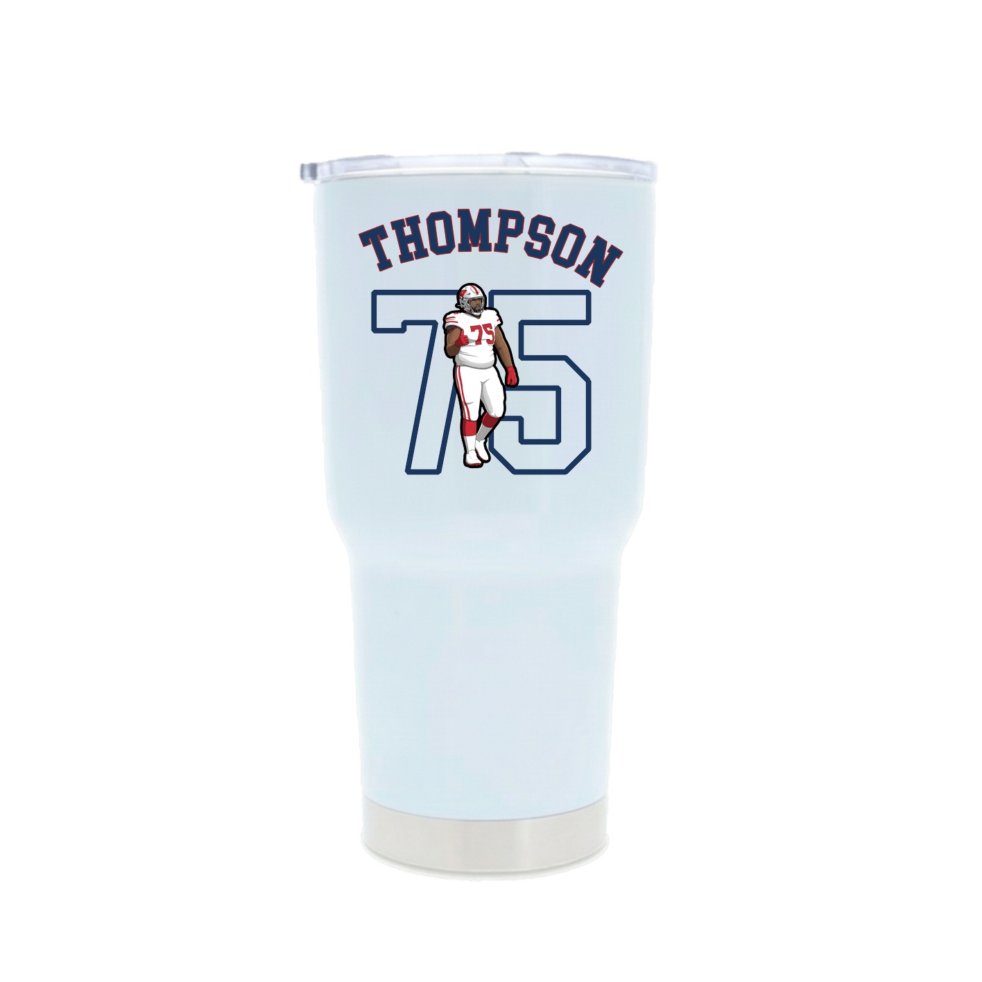 30oz Stainless Steel Tumbler — Shirsey Arch in White