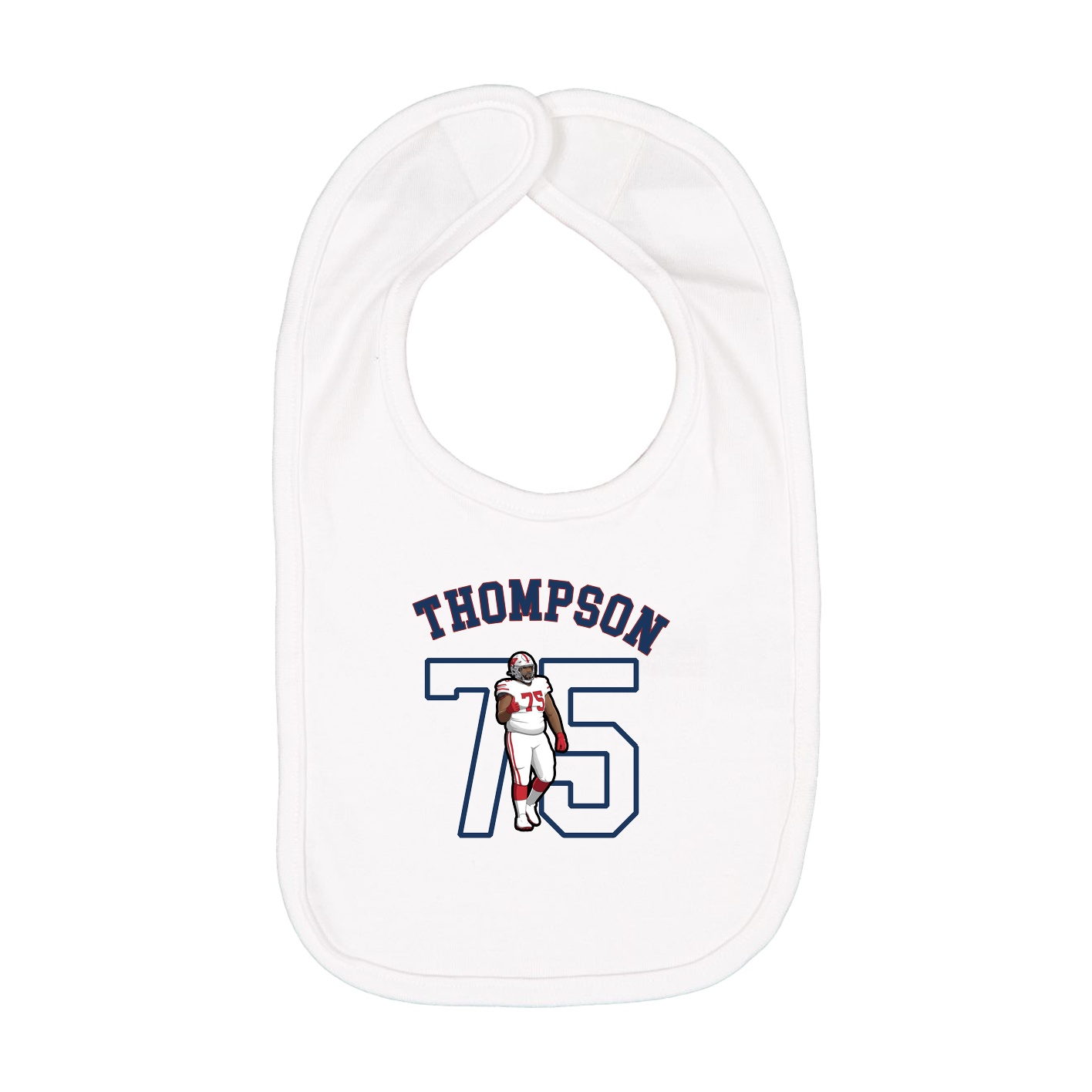 Infant Bib — Shirsey Arch in White