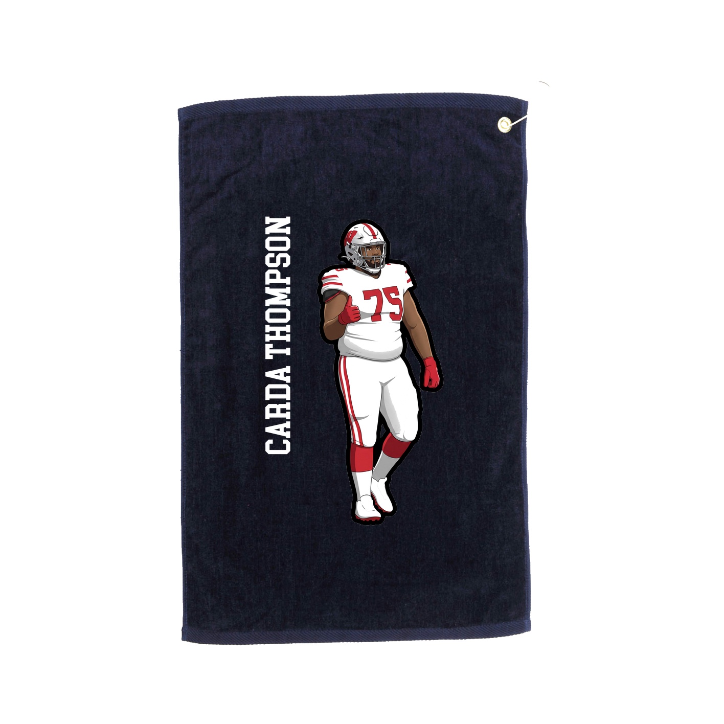 Golf Towel — Name Vertical in Navy