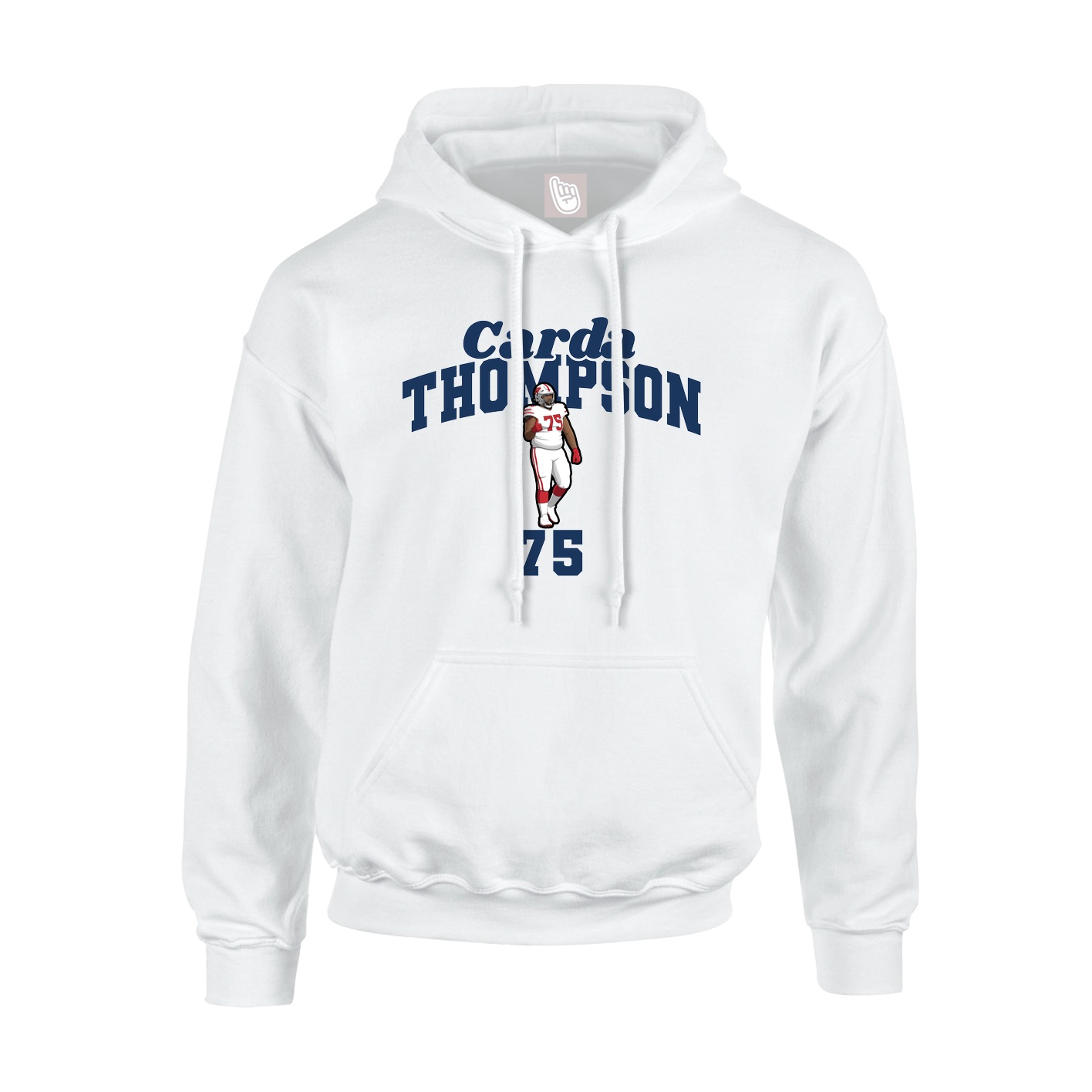 Youth Hoodie — Signature Arch in White